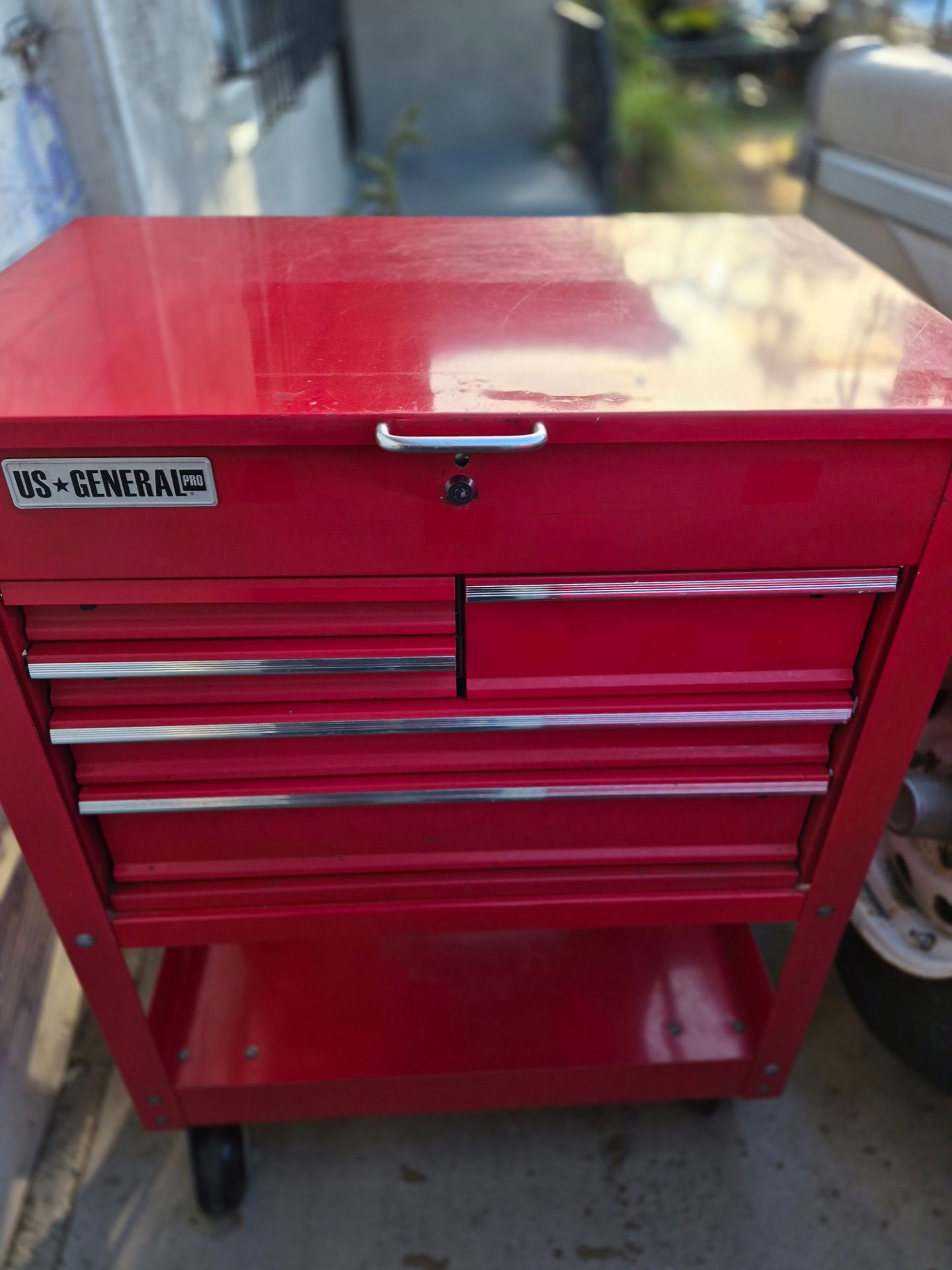 Us general 5 drawer tool cart