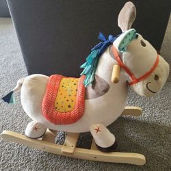 B. toys- Rodeo Rocker - Spotty- Large Plush Ride On- Comfy Seat & Hardwood Rockers