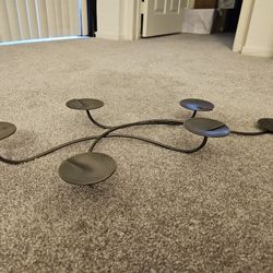 Crate And Barrel Metal 6 Candle Holder Table Top Pillar Decoration 