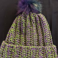 Crochet Chunky Hat With Pom Pom