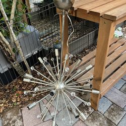 Savoy House Galea 24 Light 23" Polished Nickel Sputnik Chandelier Ceiling Light