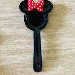  Disney Minnie Mouse Figural Black/Red Spoon Rest