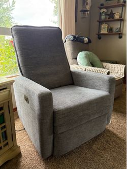 GRAY BEST CHAIRS ELLIOTT SWIVEL GLIDER RECLINER