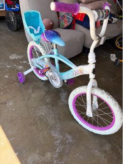 Huffy 16" Disney Frozen Kids' Bike,Blue, Youth, Girl's