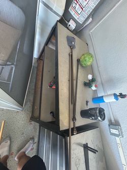 Workbench with shelves