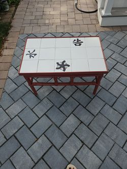 John Wisner for Ficks Reed Tiled Coffee End Table