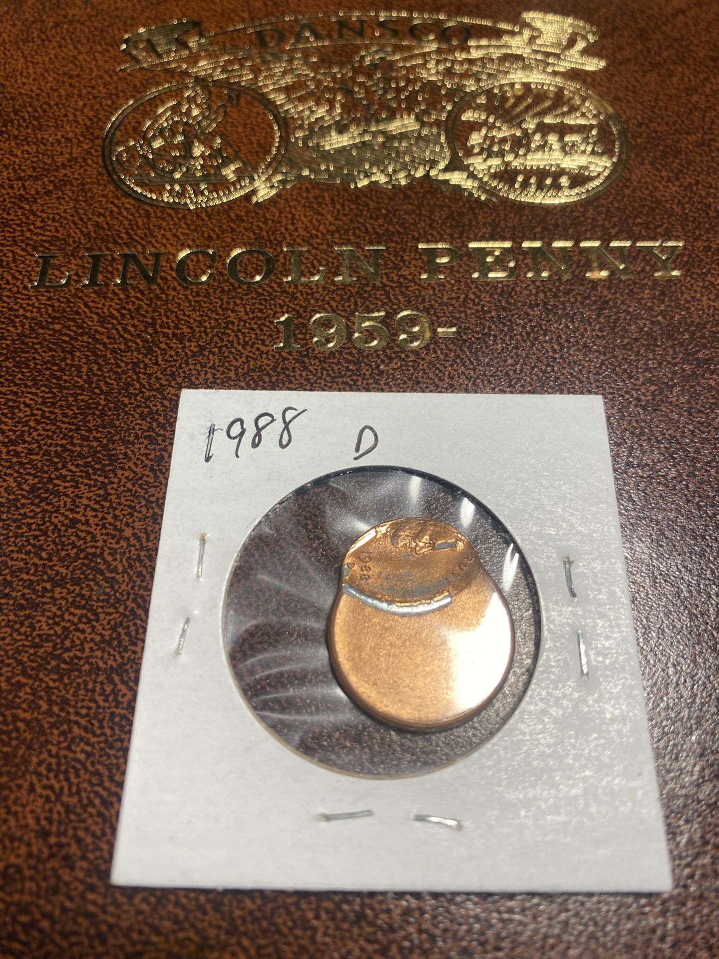 1988 D Off Centered Lincoln Memorial Cent