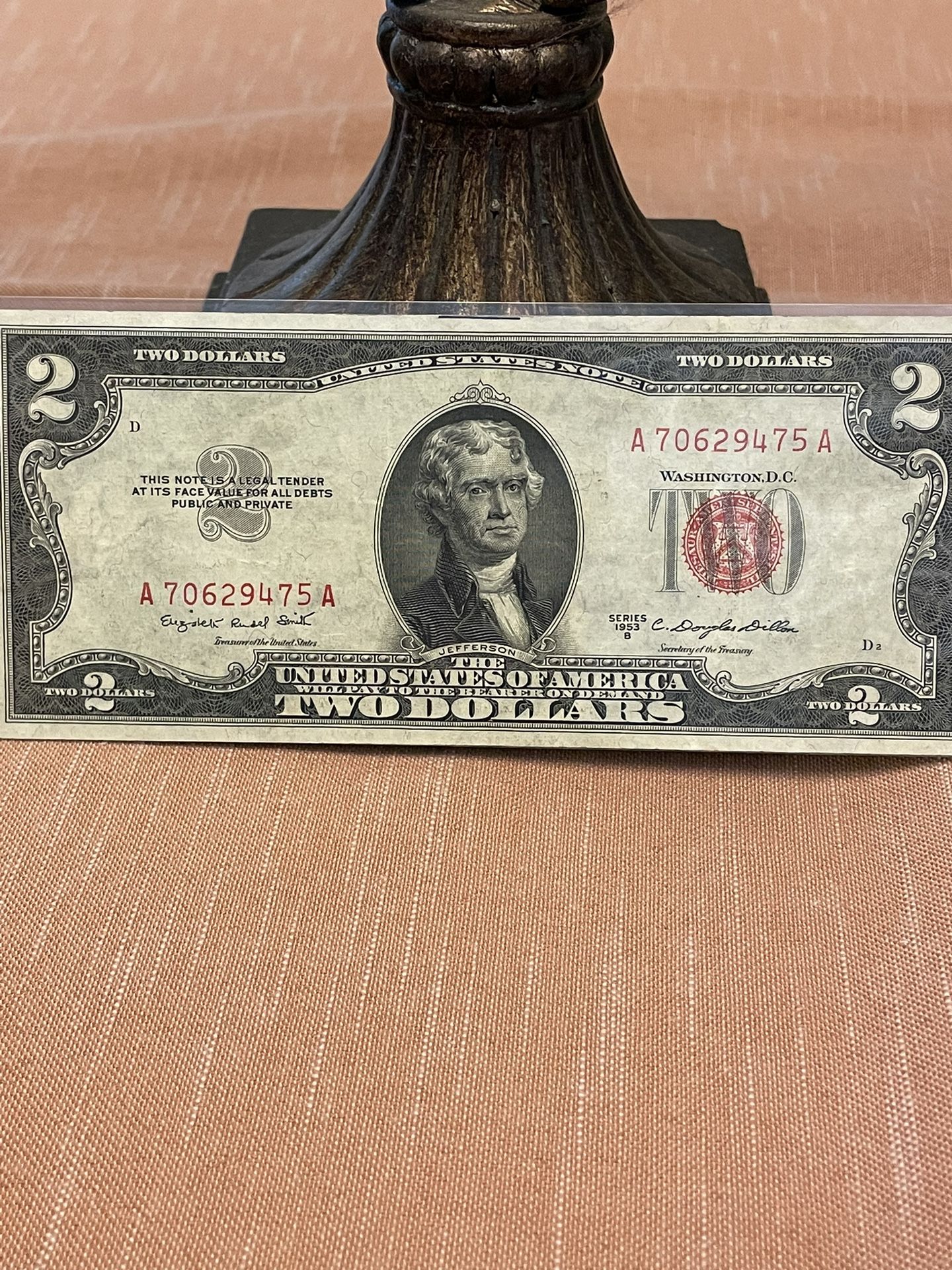 Crisp 1953-B Red Seal $2 United States Note - Better Grade *361