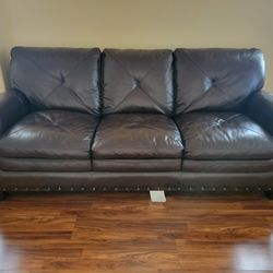  Real Leather Sofa. 