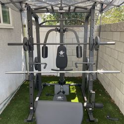 SMITH MACHINE/ PULLEY SYSTEM/ SQUAT RACK/ BENCH/ WEIGHTS/ BARBELL/ GYM EQUIPMENT/ FREE DELIVERY 🚚 