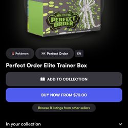 Pokemon Perfect Order Etb