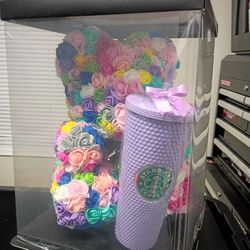 Rose Bear With Cup