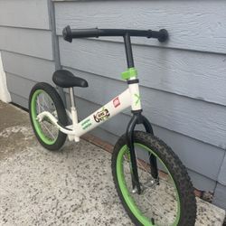Green Balance Bike for Ages 4-9: No Pedal Sport Bicycle