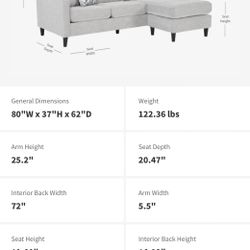 Living spaces Modular Sectional Sofa 