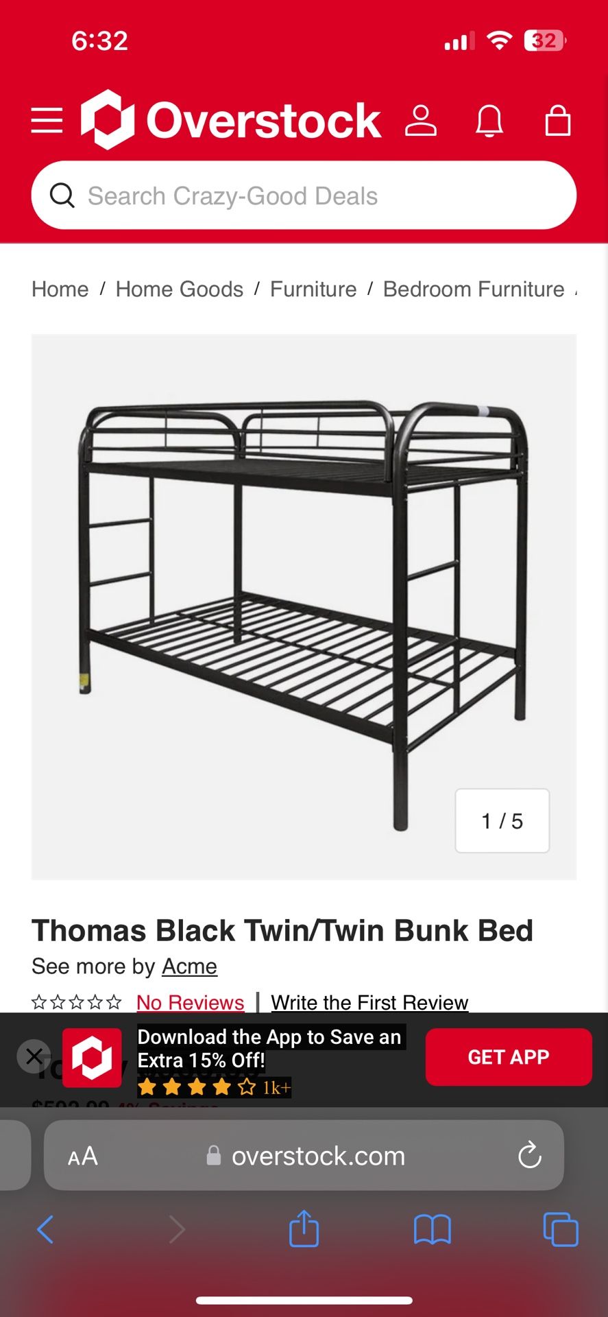 Twin Over Twin Bunk bed