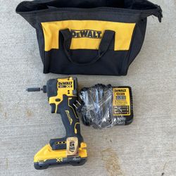 DeWalt DCF870 is a 20V Max XR brushless hydraulic  1/4 impact driver , W battery and charger 