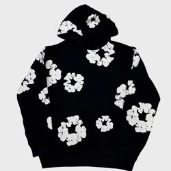Denim Tears Cotton Wreath Black hoodie