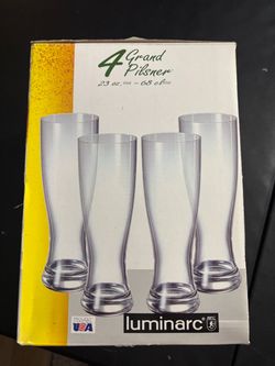 large glass cups