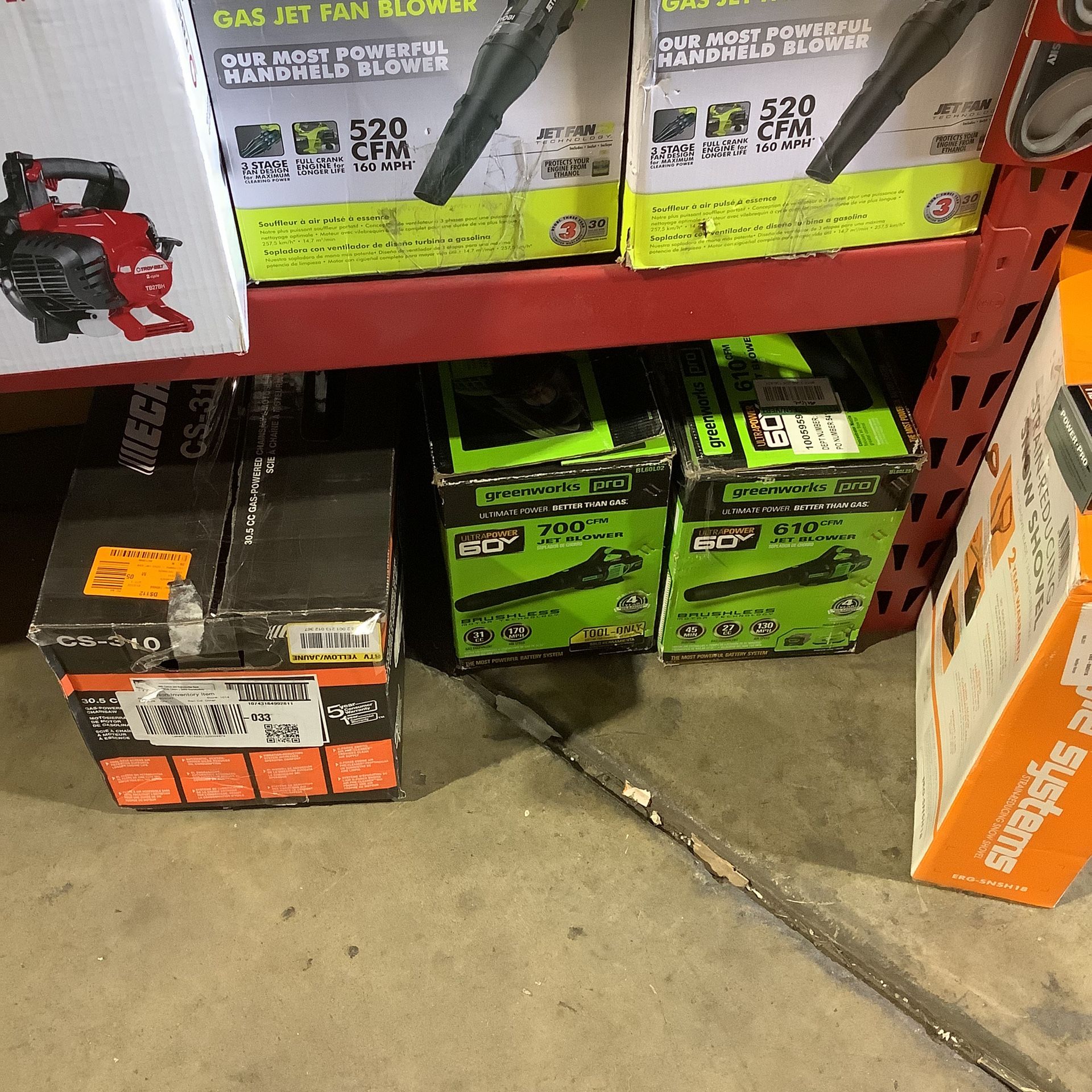 GREENWORKS PRO PRO 130 MPH 610 CFM 60V Battery Cordless Handheld Leaf Blower (Tool-Only)