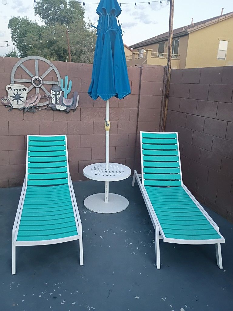 Two Piece POLY WOOD Lounge Chaises