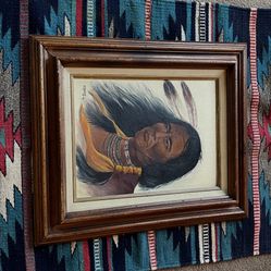 American Indian Oil Painting 
