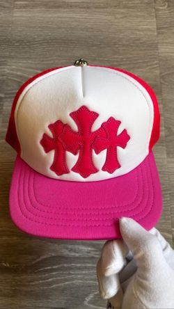 Chrome Hearts Pink Triple Cross Hat