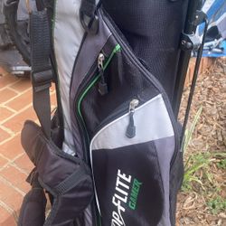 Top Flite Gamer Golf Jr. Bag  w/ stand & strap- Varsity Gamer Edition Junior, Black/White/Green