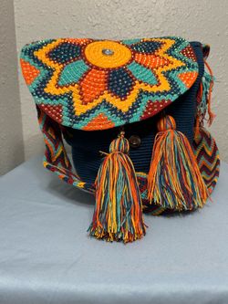 Handmade Crochet Wayuu Mochila Bag