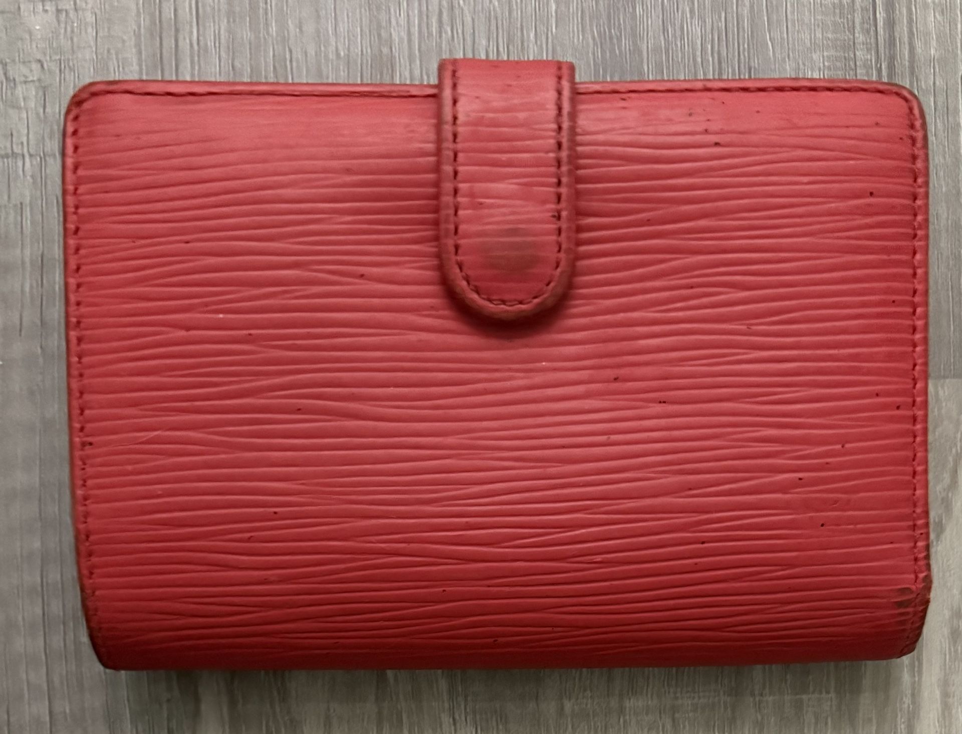 Louis Vuitton Red EPI Kiss Lock Wallet