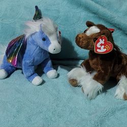 TY Beanie Babies Pegasus & Hoofer