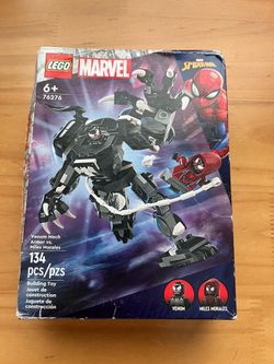 LEGO Marvel Venom Mech Armor vs. Miles Morales