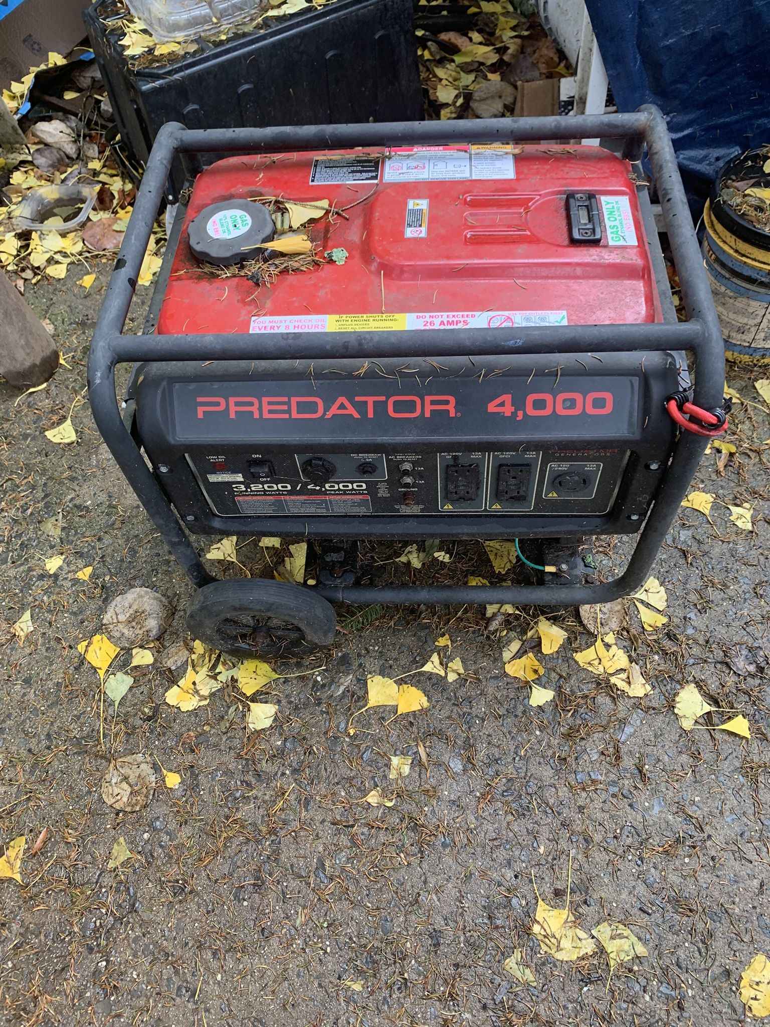 Predator 4000 Watts Gas Generator