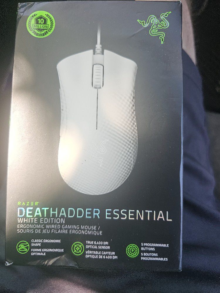 Razer Deathadder  Essential  Gaming Mouse WHITE