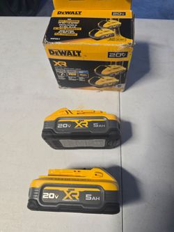 🔥 $130 PRICE IS FIRM FOR 2-PACK 🔥 DEWALT 20V MAX XR POWERSTACK Lithium-Ion 5.0Ah Battery (2 -Pack)