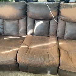 Brown Leather Recliner