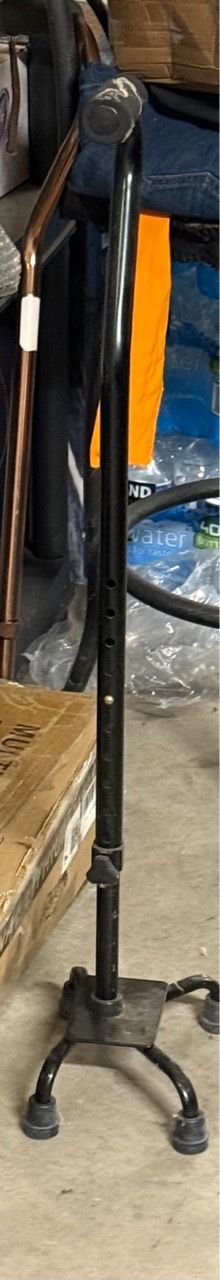 Black Adjustable Quad Cane
