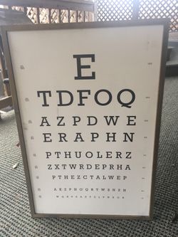 Eye Chart Graphic Wall Art