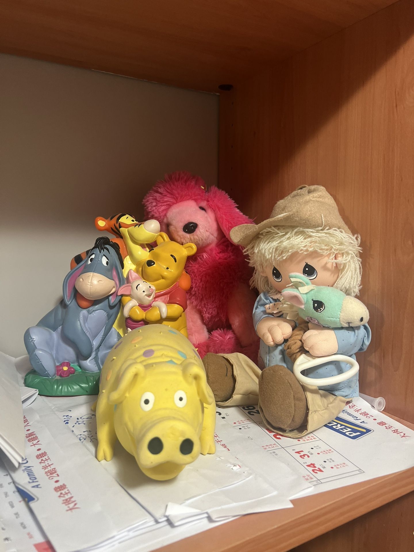 Piggy Bank And figurines and dolls each so separately