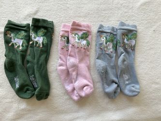 Tuffrider Unicorn Kids Socks (3 Pairs Total) Standard Size