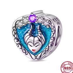 Disney Villains ‘Maleficent’ Heart- Shaped European Wide-Hole Charm Bead
