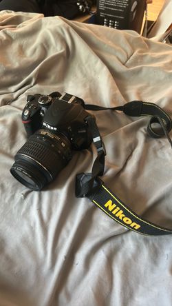 Nikon D3200 DSLR Camera with Lens and Strap