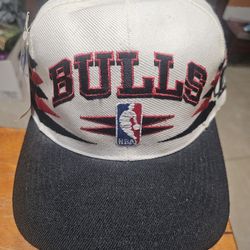 Vintage Chicago Bulls NBA Logo Athletic Diamond Cut Strap Back Hat Basketball  ( New With Tag )