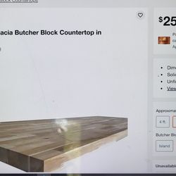 Butcher Block Countertop.