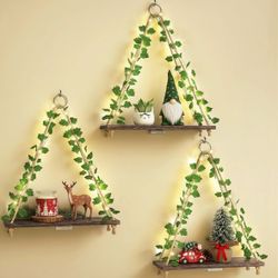 Boho Floating Shelves! Dark Brown! Set of 3. Brand new! See all pics