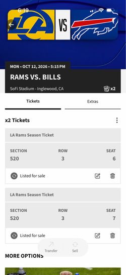 Rams vs bills