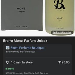 Mone' By Brerro Unisex Parfum