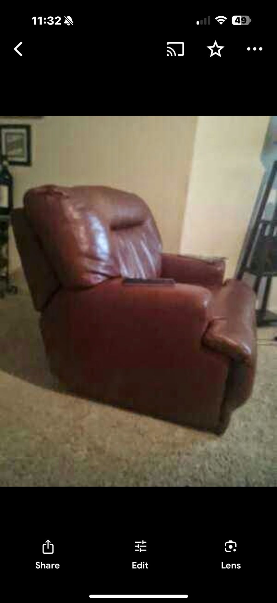 Free Recliner, Ottoman And Sleeper Couch (Needs Minor Repair)