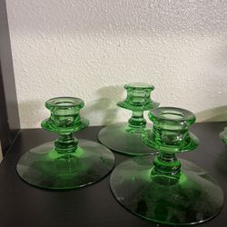 Vaseline Candleholders
