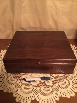 Wooden silver box