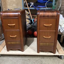 Art Deco Waterfall Night Stand Set
